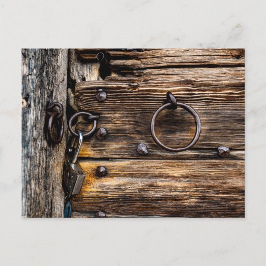 Carte Postale Porte avec serrure (Devant)