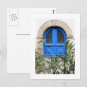 Carte Postale Porte bleue (Devant / Derrière)