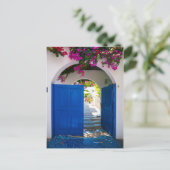 Carte Postale Porte bleue de style grec et turc (Debout devant)