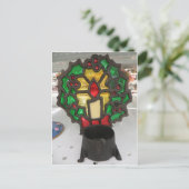 Carte Postale Porte-bougies de Noël (Debout devant)