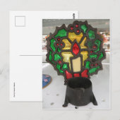 Carte Postale Porte-bougies de Noël (Devant / Derrière)