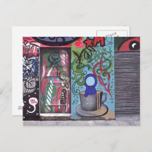 Carte Postale Porte cachée (Devant / Derrière)