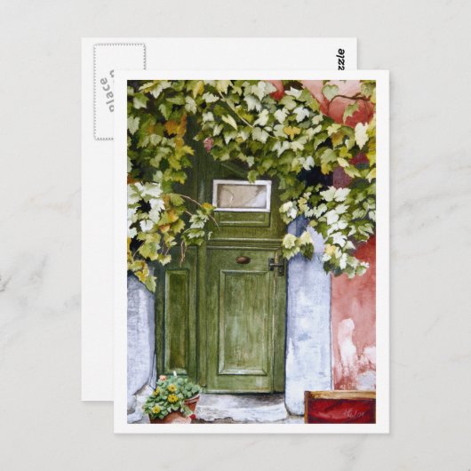 Carte Postale Porte cachée (Devant / Derrière)