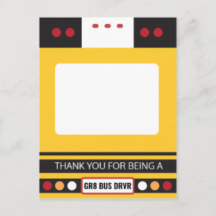 Carte Postale Porte-cadeau de remerciement pour chauffeur de bus
