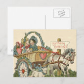Carte Postale Porte-chien Cheval pour enfants mignons (Devant / Derrière)