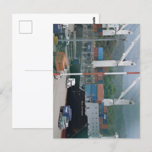 Carte Postale - porte-contenaire au port de Porto Limon