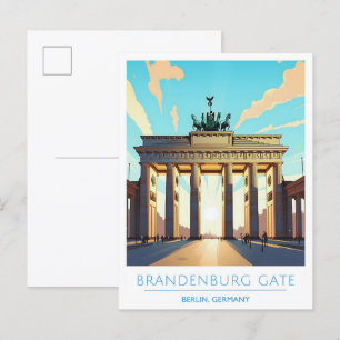 Carte Postale Porte de Branbourg Berlin Allemagne Voyage
