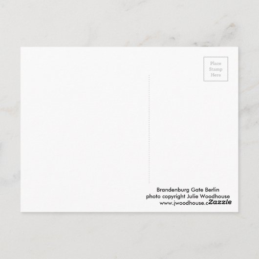 Carte Postale Porte de Brandebourg à Berlin (Dos)