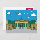 Carte Postale Porte de Brandebourg à Berlin (Devant / Derrière)