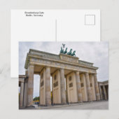 Carte Postale Porte de Brandebourg, Berlin, Allemagne (Devant / Derrière)