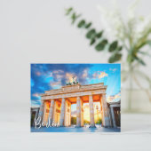 Carte Postale Porte de Brandebourg, Berlin, Allemagne (Debout devant)