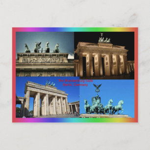 Carte Postale Porte de Brandebourg, Berlin, Allemagne Montage