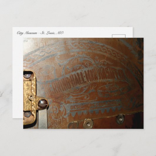 Carte Postale Porte de coffre bancaire (Devant / Derrière)