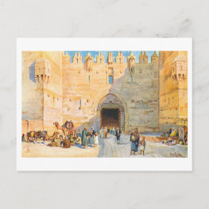 Carte Postale Porte de Damas ancienne, Jérusalem