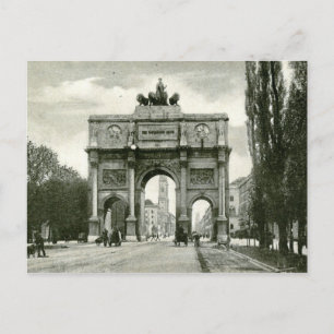 Carte Postale Porte de la Victoire, Munich, Allemagne Vintage