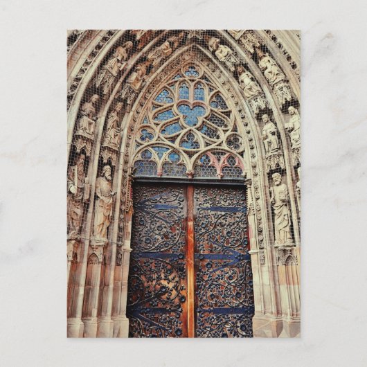 Carte Postale Porte de l'église de Nuremberg (Devant)