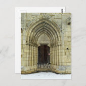 Carte Postale Porte de l'église gothique (Devant / Derrière)