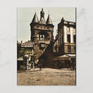 Carte Postale Porte de l'horloge, Bordeaux, France vintage Photo