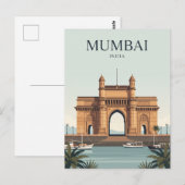 Carte Postale Porte de l'Inde (Devant / Derrière)