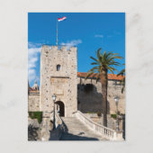 Carte Postale Porte de terre dans la ville de Korcula - Dalmatie (Devant)