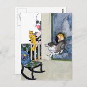 Carte Postale Porte d'écran Dog Bust pour obtenir chat (Devant / Derrière)