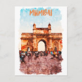 Carte Postale Porte d'entrée de Mumbai du monument de l'Inde (Devant)