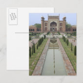 Carte Postale Porte d'entrée de Taj Mahal, Inde (Devant / Derrière)