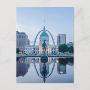 Carte Postale porte d'entrée st.louis missouri skyline de nuit