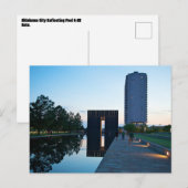 Carte Postale Porte du bassin de réflexion d'Oklahoma City 9:03 (Devant / Derrière)