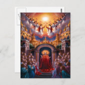 Carte Postale Porte du Ciel Jésus entouré d'anges (Devant / Derrière)