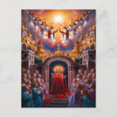 Carte Postale Porte du Ciel Jésus entouré d'anges (Devant)