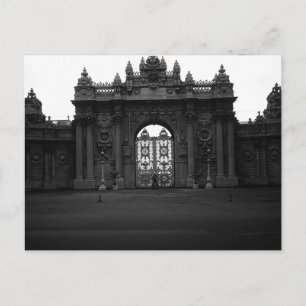 Carte Postale Porte du palais Dolmabahçe d'Istanbul vintage