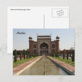 Carte Postale porte du taj (Devant / Derrière)