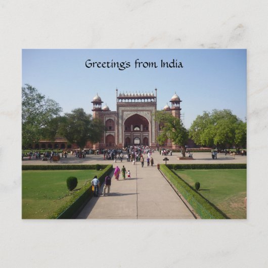 Carte Postale porte du taj mahal (Devant)