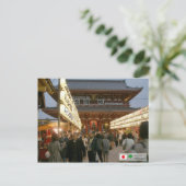 Carte Postale Porte du temple d'Asakusa (Debout devant)