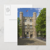 Carte Postale Porte du Trinity College et rangées de vélos, (Devant / Derrière)