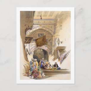 Carte Postale Porte d'un bazar, Grand Cairo, pub. 1846 (litho