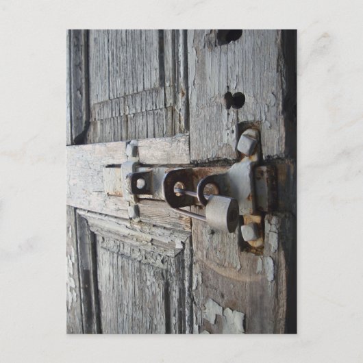 Carte Postale Porte en bois (Devant)