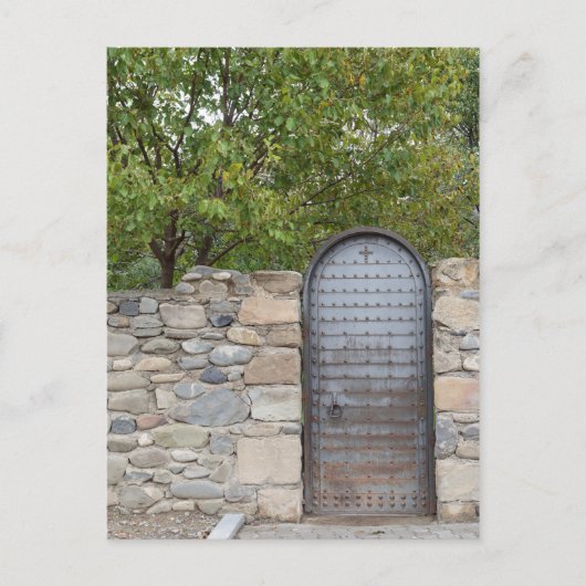 Carte Postale Porte Et Mur En Métal (Devant)