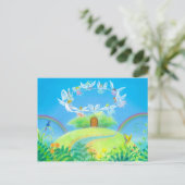 Carte Postale Porte heureuse (Debout devant)
