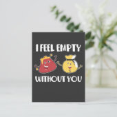 Carte Postale Porte-monnaie jeu de mot-clé relation d'achat (Debout devant)