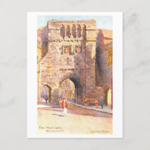 Carte Postale Porte Ouest vintage, Winchester