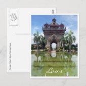 Carte Postale porte Patuxai Vientiane (Devant / Derrière)