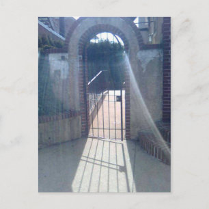 Carte Postale Porte Portée Avec Voile Reflet Lumière