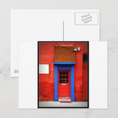 Carte Postale Porte rouge (Devant / Derrière)