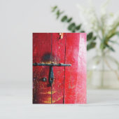 Carte Postale Porte rouge mexicaine (Debout devant)