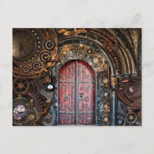 carte postale porte steampunk