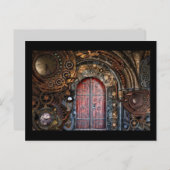 carte postale porte steampunk (Devant / Derrière)