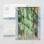 Carte Postale Porte verte (Devant / Derrière)