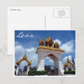 Carte Postale porte vientiane (Devant / Derrière)